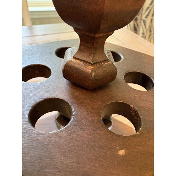 Vintage Wooden Pipe Rack Holder for 6 Used - Picture 8 of 16